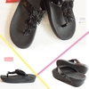 Dép kiểu nữ Feetlove cao cấp cao 3 cm - Dép kẹp đen tua rua