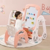 Bộ bàn ghế - bảng vẽ - kệ sách 4 trong 1 cao cấp CAYABE hình ô tô màu hồng
