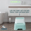 Ghế bậc thang kê chân đi vệ sinh toilet, đánh răng, ghế tắm cho bé và người lớn FINLEY hình chữ số (tách rời được thành 2 ghế) màu xanh - xám - hồng