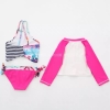 Set đồ bơi bé gái (Áo bơi tay dài + tankini + quần bơi) màu hồng