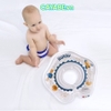 Phao bơi đỡ cổ Lionny chống lật an toàn cho bé sơ sinh tập bơi thủy lực màu xanh - hồng