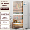 Tủ nhựa dùng để đựng quần áo, đồ dùng cá nhân FL-0065-MÀU NÂU