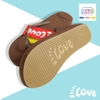 Dép Lào Feetlove 3 cm nâu hình con dơi