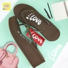 Dép kẹp nữ Feetlove 5 cm màu nâu logo Feetlove