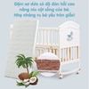 Đệm xơ dừa cũi gỗ CAYABE Umoo cho bé ngủ ngon (100x56x5cm)