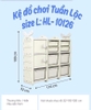 Tủ kệ đựng đồ chơi, quần áo chú tuần lộc CAYABE Holla màu trắng xám