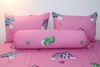 Bộ ga gối 4 món ngựa Little Pony màu hồng cotton 100% (ga giường + 1 vỏ gối ôm + 2 vỏ gối nằm)