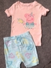 Đồ bộ bé gái áo thun heo Peppa Pig màu hồng