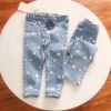 Quần jeans dài bé gái chất thun co giãn ngựa Unicorn/ Pony