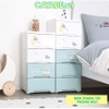 Tủ nhựa ngăn kéo 3-4-5-6 tầng gấu nâu Brown Hàn Quốc đựng quần áo, bỉm sữa, đồ dùng cho mẹ và bé màu xanh
