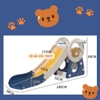 Cầu trượt cho bé FINLEY gấp gọn hình gấu nâu Brown kèm cột bóng rổ 2 in 1 (Size lớn) - FL-0057