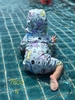 Đồ bơi bé gái liền quần hình Pony và khủng long