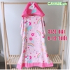 [SIZE LỚN]: Khăn tắm choàng cho bé CAYABE đi bơi, đi biển có mũ trùm đầu ngựa Pony / Unicorn màu hồng nhạt (tặng túi rút tiện lợi) - 75x125 cm