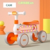 Xe chòi chân cho bé CAYABE Candy có đèn, nhạc màu xanh dương - hồng - xanh lá - cam