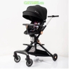 Xe đẩy cho bé gấp gọn du lịch gọn nhẹ Chilux M06 (đèn xe phát sáng) màu đen