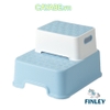 Ghế bậc thang kê chân đi vệ sinh toilet, đánh răng, ghế tắm cho bé và người lớn FINLEY hình chữ số (tách rời được thành 2 ghế) màu xanh - xám - hồng