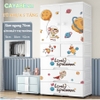 Tủ nhựa cho bé 5 tầng FINLEY phi hành gia (SIZE LỚN NGANG 70CM) treo quần áo, đựng đồ chơi, đồ dùng cho gia đình