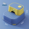 Ghế bậc thang kê chân đi vệ sinh toilet, đánh răng, ghế tắm cho bé và người lớn FINLEY (tách rời được thành 2 ghế) màu xanh - hồng