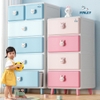 Tủ kệ nhựa 4 - 5 - 6 tầng thỏ hồng Cony ngăn kéo FINLEY (size M ngang 45cm) đựng quần áo, bỉm sữa, đồ dùng cho bé và gia đình
