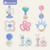 Set Đồ Chơi Sơ Sinh Xúc Xắc Gặm Nướu Gấu Xanh CAYABE Goryeo Baby 9 Món Cho Bé