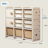 Tủ kệ nhựa cho bé FINLEY Babychic đựng đồ chơi, quần áo, đồ dùng, kệ sách vở, tủ giày màu kem be - FL-0051 (Size M/ L/ XL)