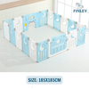 Quây cũi nhựa cho bé FINLEY hình gấu Teddy Bear đáng yêu (tặng thảm, bóng, giỏ đựng bóng) màu xanh nhạt (Size M và L) - FL-0036