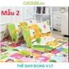 Thảm gấp gọn XPE CAYABE 2 mặt an toàn cho bé - Thế giới động vật (180x200x1 cm)