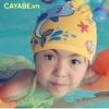 Mũ bơi trẻ em CAYABE mèo Hello Kitty màu hồng cho bé