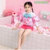 Phao bơi cho bé CAYABE heo Peppa Pig hồng (phao tay kèm phao đỡ ngực cho trẻ em)