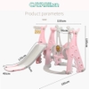 Cầu trượt (cầu tuột) - xích đu - bóng rổ CAYABE cá mập Baby Shark cho bé màu xanh