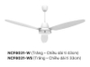 Quạt trần 3 cánh Nanoco DC NCF6031-Điều khiển từ xa