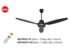 Quạt trần 3 cánh Nanoco DC NCF6031-Điều khiển từ xa