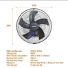 Quạt Treo Tường Công Nghiệp Nanoco Bạc Đạn Màu Đen NWF1670K 3 Chế Độ Gió