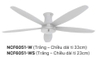Quạt trần 5 cánh nhựa Nanoco NCF6051 có điều khiển từ xa