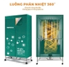 Tủ sấy quần áo Nanoco Model NCD1502 màu xanh, công suất 1500W, (sức chứa ≤ 20kg)