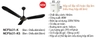 Quạt trần NANOCO NCF5631-W 3 cánh hộp số