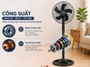 Quạt Đứng Bán Công Nghiệp Nanoco Bạc Đạn 50W 5 Cánh Màu Đen NSF1660K