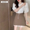 SET SƠ MI KIỂU CHÂN VÁY BÒ