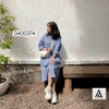 ĐẦM SƠ MI SỌC XANH
