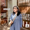 ĐẦM SƠ MI SỌC XANH