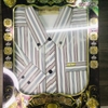 Bộ áo Sơ mi sọc Nam vàng mã cao cấp