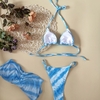 SET bikini 3 mảnh kèm áo lưới body  - BLUE WAWES BIKINI