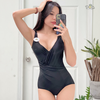 Đồ bơi nữ liền thân basic nhún xéo eo | DỨA BIKINI & SPORTWEAR