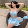 Kaylin Bikini Set | Đồ bơi nữ ba mảnh dáng váy xòe phối khoác tay dài dễ thương | DỨA BIKINI & SPORTWEAR