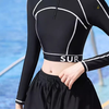 Đồ bơi nữ hai mảnh tay dài. quần đùi hai lớp kín đáo đi bơi | DỨA BIKINI & SPORTWEAR