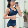 Đồ bơi nữ hai mảnh cạp cap mút nhẹ màu xanh đen che khuyết điểm | DỨA BIKINI & SPORTWEAR