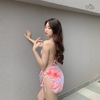 Đồ bơi nữ ba mảnh màu loang kèm khăn | DỨA BIKINI & SPORTWEAR