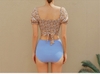 Đồ bơi nữ hai mảnh cạp cao hoa nhí nâu đất | DỨA BIKINI & SPORTWEAR