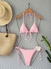 Đồ Bơi Nữ Hai Mảnh Cạp Thấp Chất Thun Gân  | DỨA BIKINI & SPORTWEAR