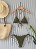 Đồ Bơi Nữ Hai Mảnh Cạp Thấp Chất Thun Gân  | DỨA BIKINI & SPORTWEAR